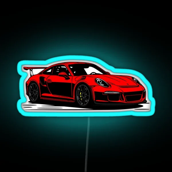 Racecar Motorsport 911 991 Car RGB Neon Sign