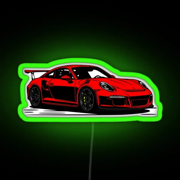 Racecar Motorsport 911 991 Car RGB Neon Sign