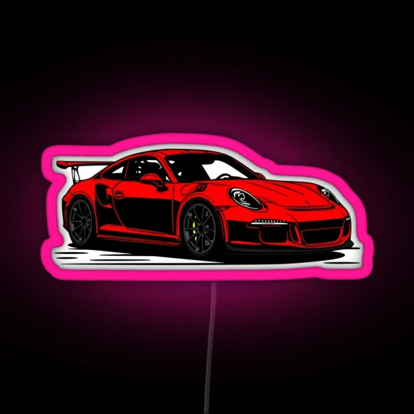Racecar Motorsport 911 991 Car RGB Neon Sign