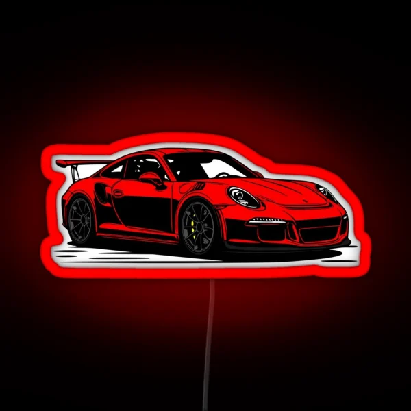 Racecar Motorsport 911 991 Car RGB Neon Sign