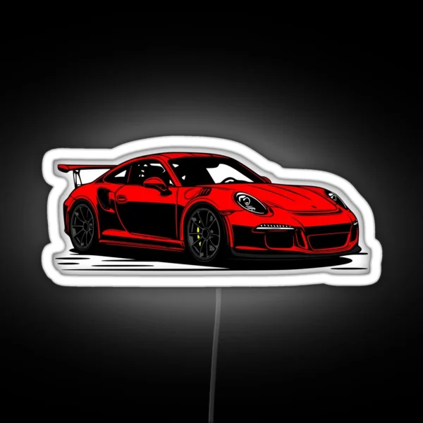 Racecar Motorsport 911 991 Car RGB Neon Sign