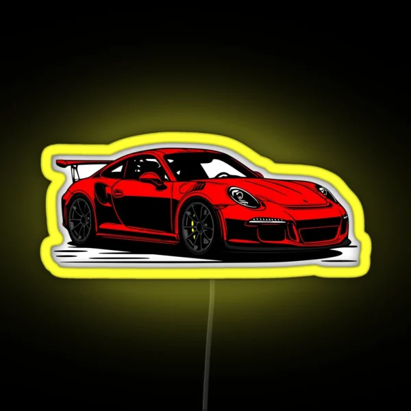 Racecar Motorsport 911 991 Car RGB Neon Sign