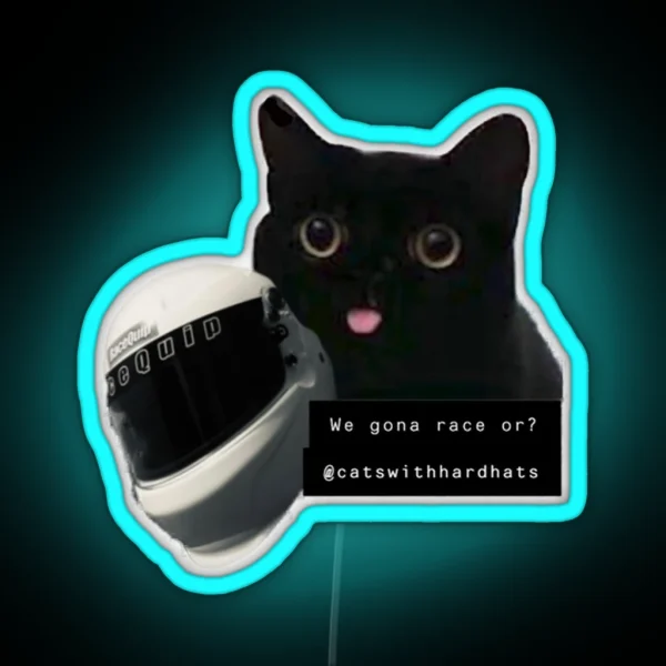 Racer Cat RGB Neon Sign