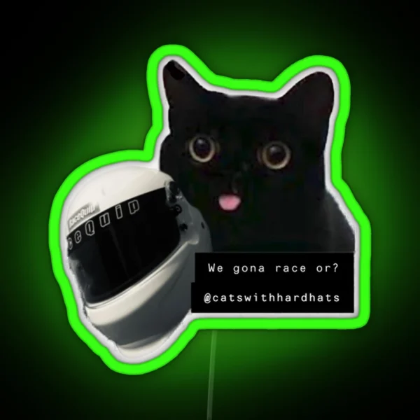 Racer Cat RGB Neon Sign