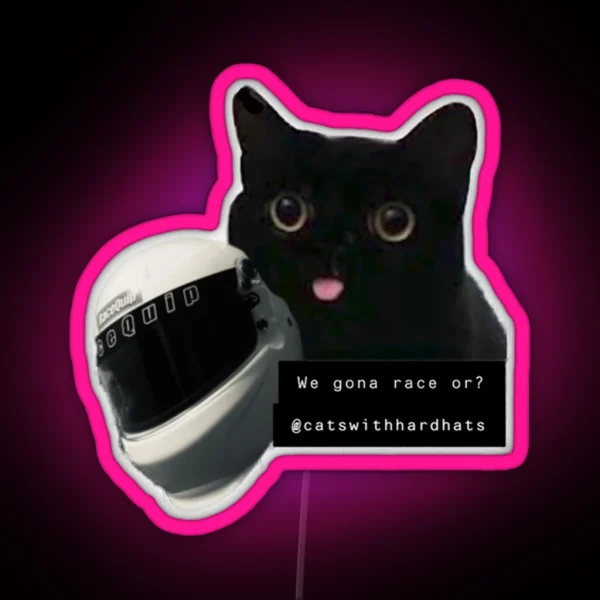 Racer Cat RGB Neon Sign