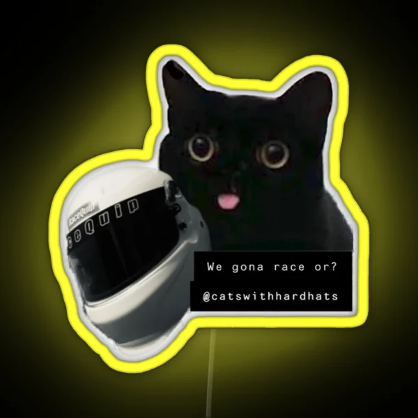 Racer Cat RGB Neon Sign