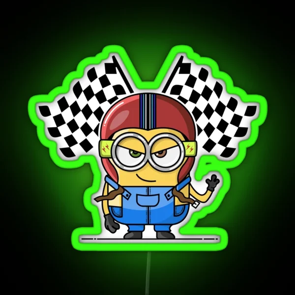 Racer Minion RGB Neon Sign