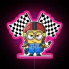 'racer minion rgb neon sign pink'