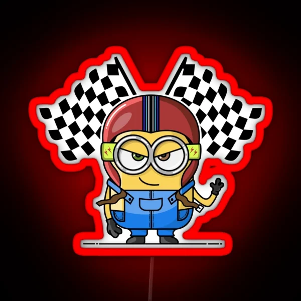 Racer Minion RGB Neon Sign