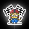 racer minion rgb neon sign white