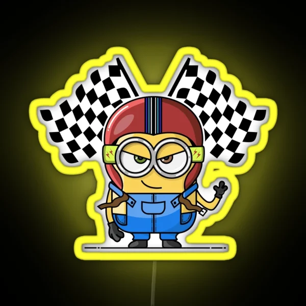 Racer Minion RGB Neon Sign