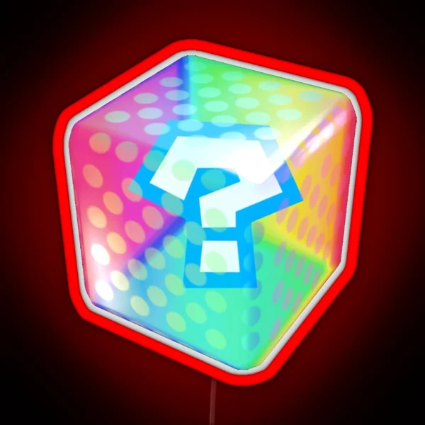 Racing Item Block RGB Neon Sign