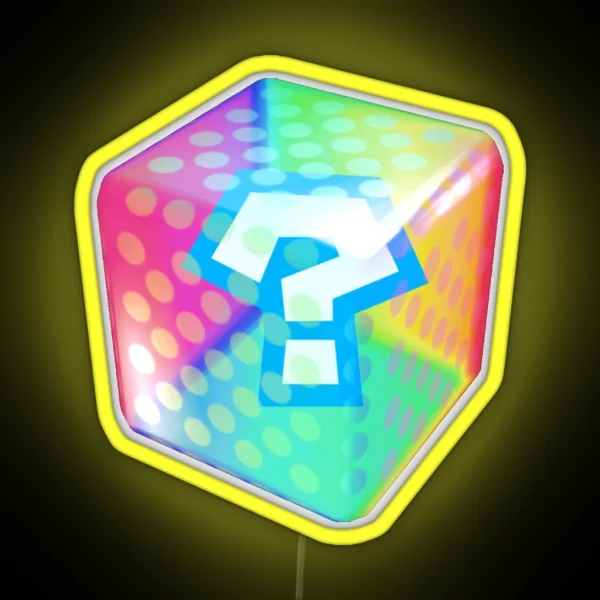 Racing Item Block RGB Neon Sign