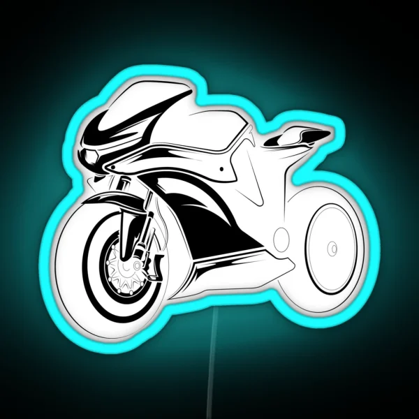 Racing Motorcycle As A Sketch Icon RGB Neon Sign