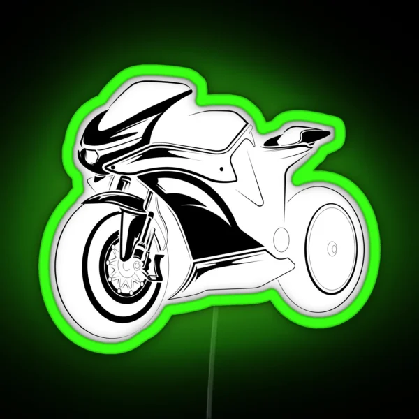 Racing Motorcycle As A Sketch Icon RGB Neon Sign