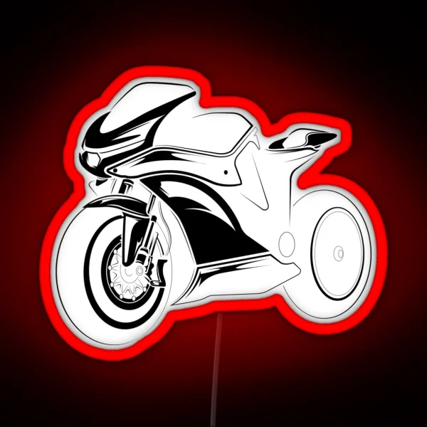 Racing Motorcycle As A Sketch Icon RGB Neon Sign