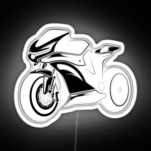 Racing Motorcycle As A Sketch Icon RGB Neon Sign