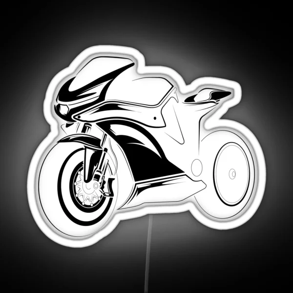 Racing Motorcycle As A Sketch Icon RGB Neon Sign