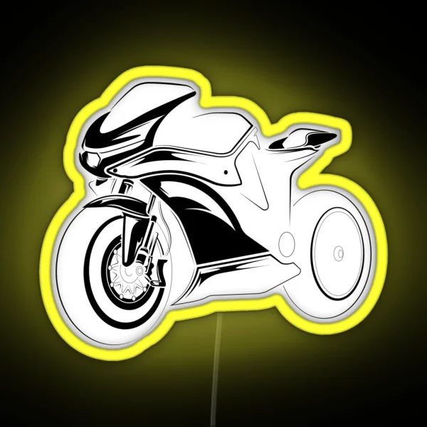 Racing Motorcycle As A Sketch Icon RGB Neon Sign