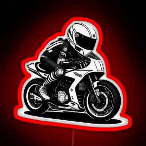 Racing Motorcycle RGB Neon Sign