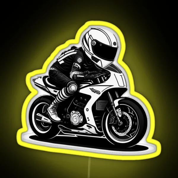 Racing Motorcycle RGB Neon Sign