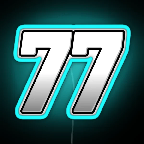 Racing Number 77 RGB Neon Sign