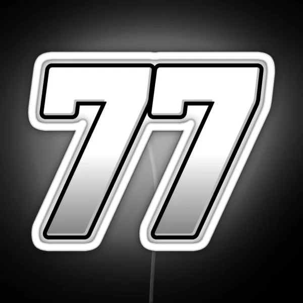 Racing Number 77 RGB Neon Sign