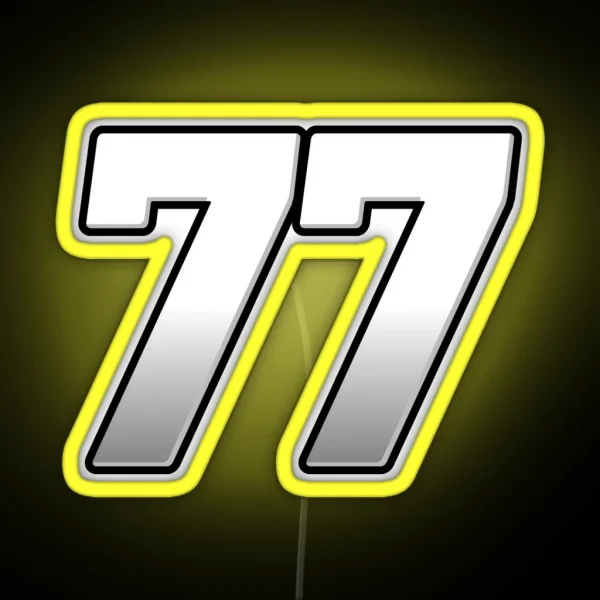 Racing Number 77 RGB Neon Sign