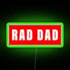 rgb neon green rad-dad vibes stylish sign design