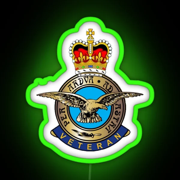 RAF Royal Air Force Veterans RGB Neon Sign