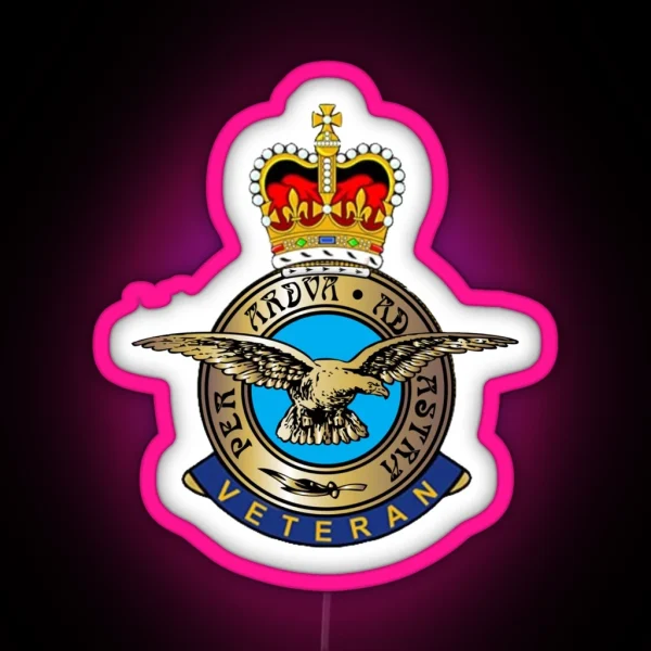 RAF Royal Air Force Veterans RGB Neon Sign