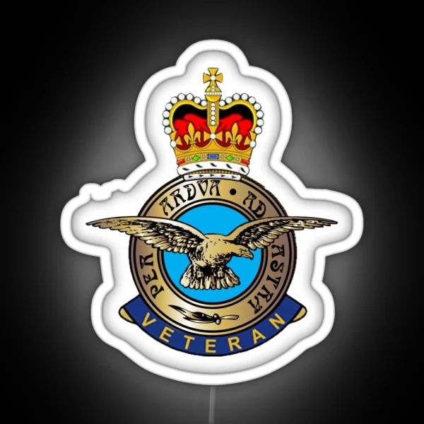 RAF Royal Air Force Veterans RGB Neon Sign