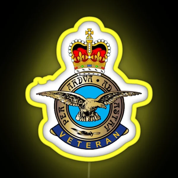 RAF Royal Air Force Veterans RGB Neon Sign