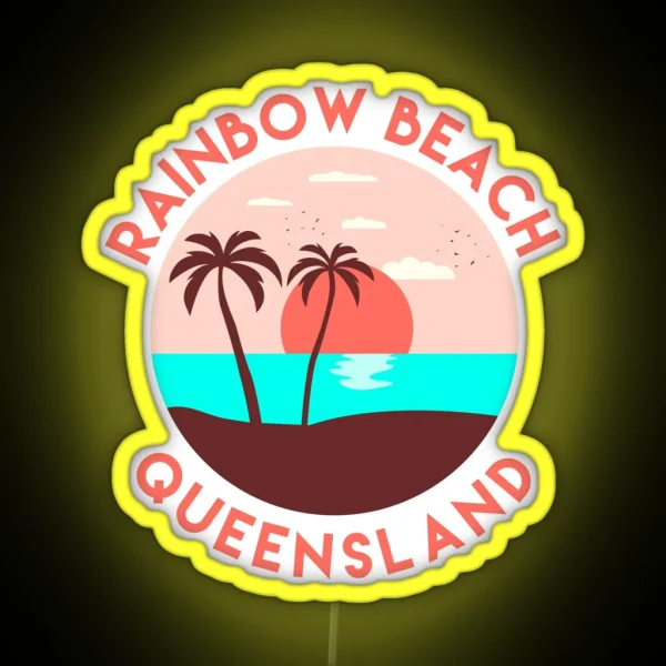 Rainbow Beach Queensland RGB Neon Sign