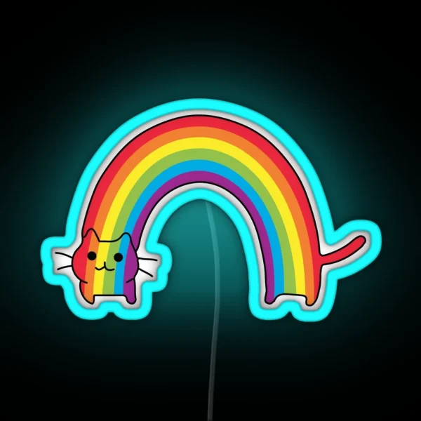 Rainbow Cat RGB Neon Sign