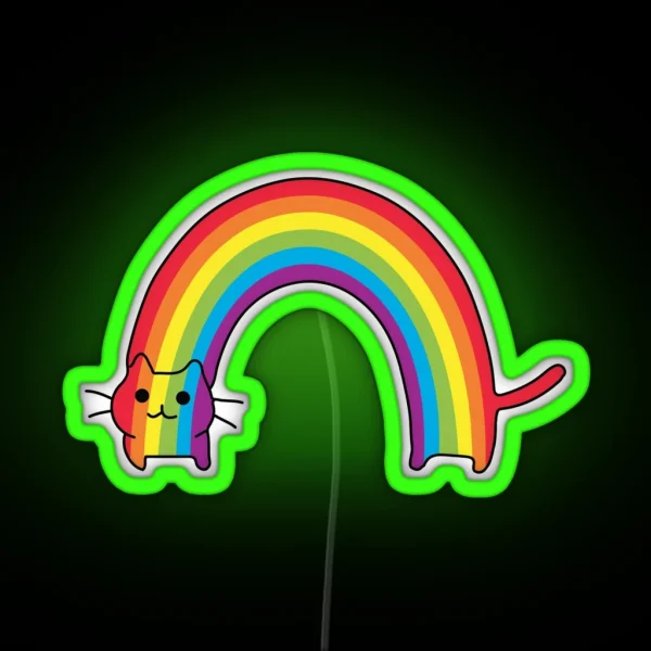 Rainbow Cat RGB Neon Sign