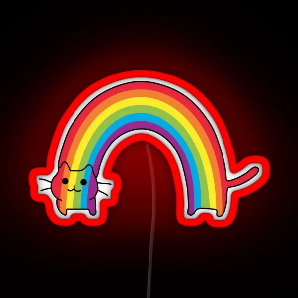 Rainbow Cat RGB Neon Sign