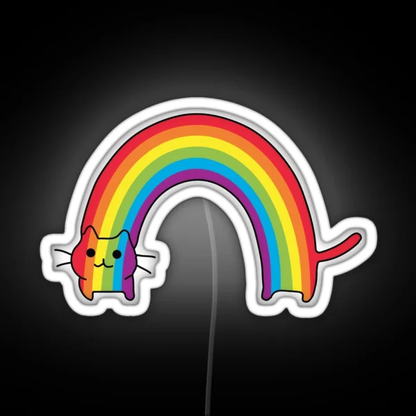 Rainbow Cat RGB Neon Sign