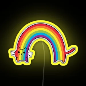 Rainbow Cat RGB Neon Sign