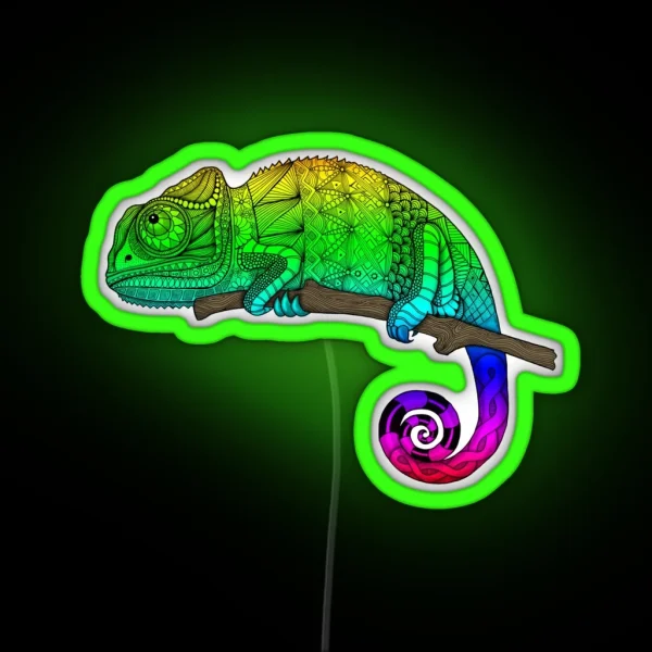 Rainbow Chameleon RGB Neon Sign