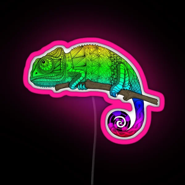 Rainbow Chameleon RGB Neon Sign