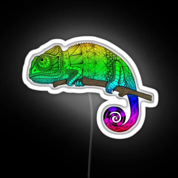 Rainbow Chameleon RGB Neon Sign