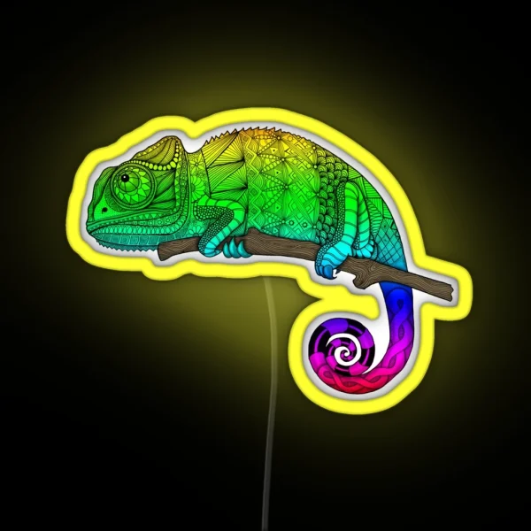 Rainbow Chameleon RGB Neon Sign