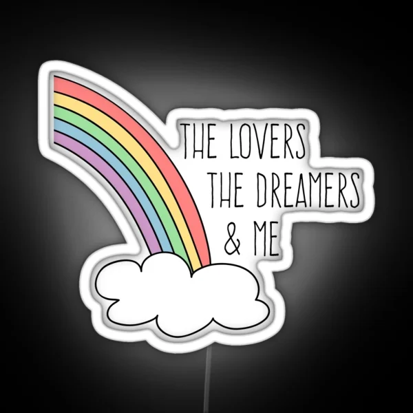 Rainbow Connection Black Text RGB Neon Sign