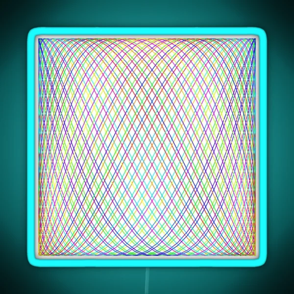 Rainbow Diamond Netting Multicolored Abstract RGB Neon Sign