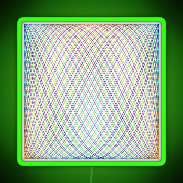 Rainbow Diamond Netting Multicolored Abstract RGB Neon Sign