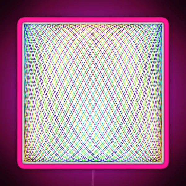Rainbow Diamond Netting Multicolored Abstract RGB Neon Sign