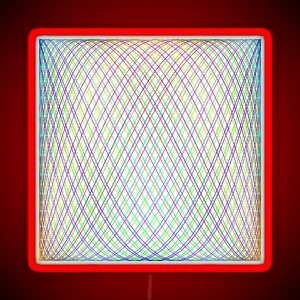 Rainbow Diamond Netting Multicolored Abstract RGB Neon Sign