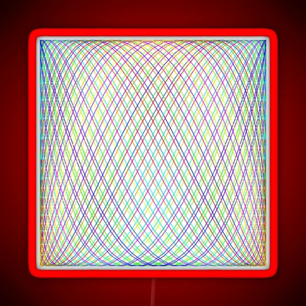 Rainbow Diamond Netting Multicolored Abstract RGB Neon Sign