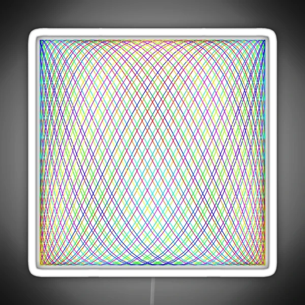 Rainbow Diamond Netting Multicolored Abstract RGB Neon Sign